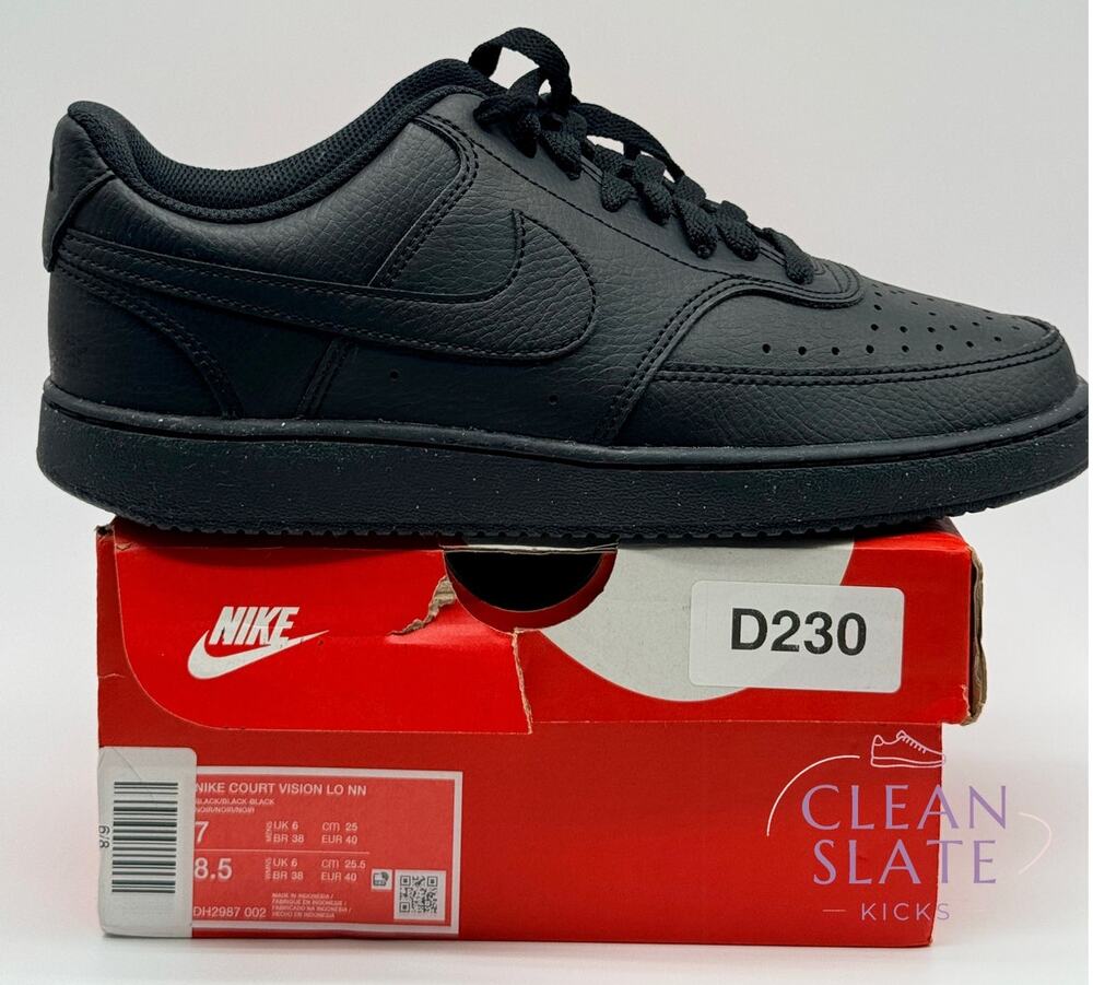 Nike Court Vision Lo NN DH2987-002 Black Black Men's 7 NIB
